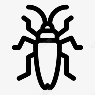 蟑螂臭虫小蠊图标图标