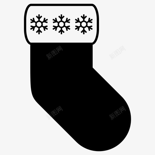 圣诞袜冬天冬装图标svg_新图网 https://ixintu.com 冬天 冬装 圣诞节 圣诞袜