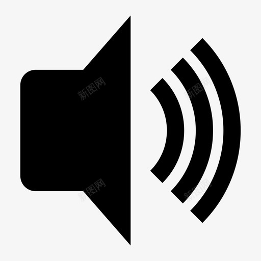 扬声器音乐声音图标svg_新图网 https://ixintu.com 声音 扬声器 音乐 音量 高音