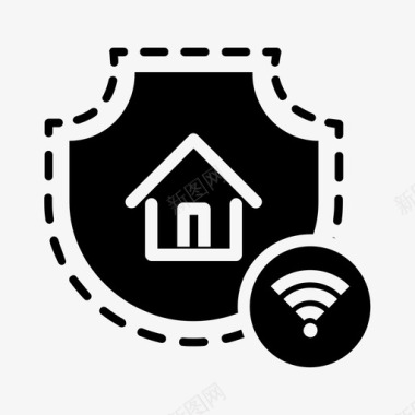 家庭保险无线安全wifi图标图标