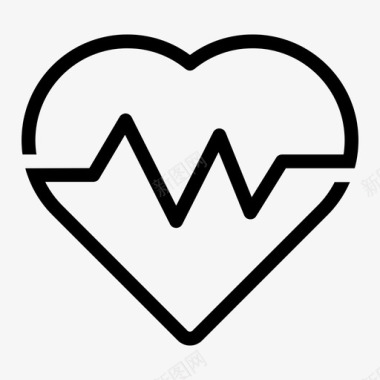 心脏脉搏有氧运动健身图标图标
