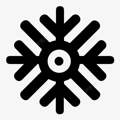 雪花霜冻冬天图标svg_新图网 https://ixintu.com 冬天 圣诞节和新年 雪花 霜冻