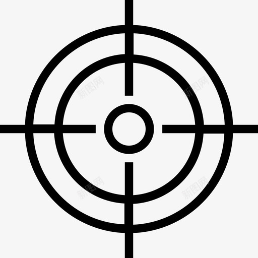 十字准星瞄准聚焦图标svg_新图网 https://ixintu.com 体育和游戏 十字准星 狙击手目标 目标 瞄准 聚焦 黑色准星