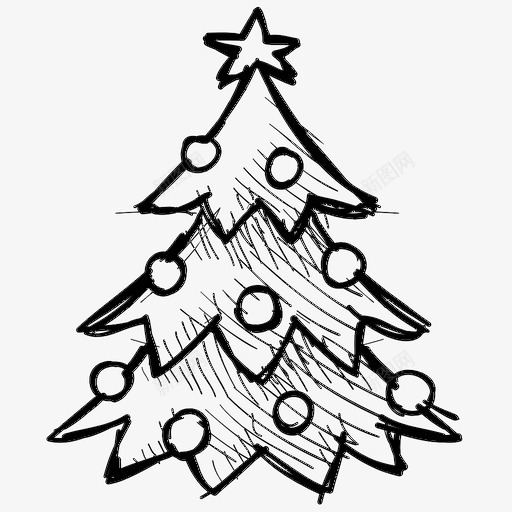 圣诞树装饰假日图标svg_新图网 https://ixintu.com 假日 圣诞树 圣诞节 略图图标 装饰