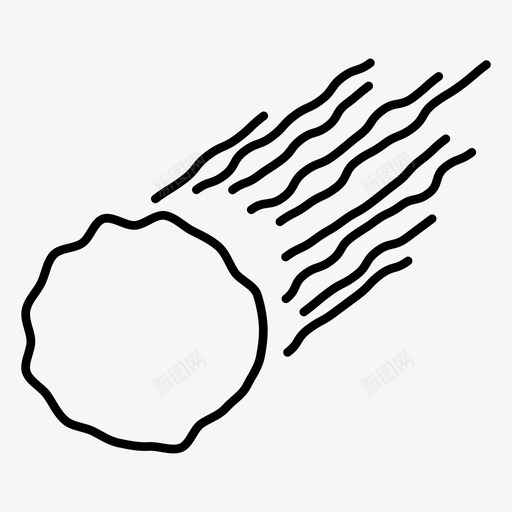 雪球寒冷彗星图标svg_新图网 https://ixintu.com 冬天 寒冷 彗星 雪球