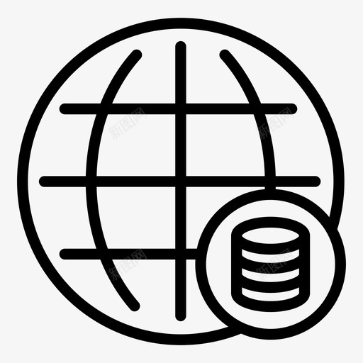 全球数据库全球互联网全球存储图标svg_新图网 https://ixintu.com 全球 全球互联网 全球存储 全球数据库