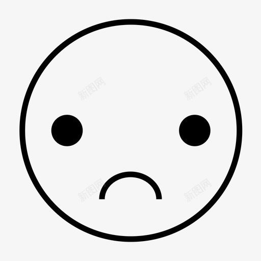 表情符号抑郁失望图标svg_新图网 https://ixintu.com 失望 悲伤 情绪轻线图标设置 抑郁 表情符号