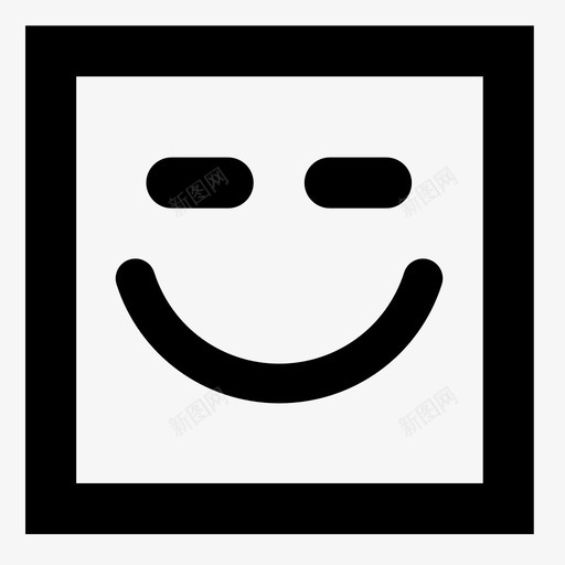 活泼表情情绪图标svg_新图网 https://ixintu.com 好 微笑 情感图标 情绪 方块 活泼 表情