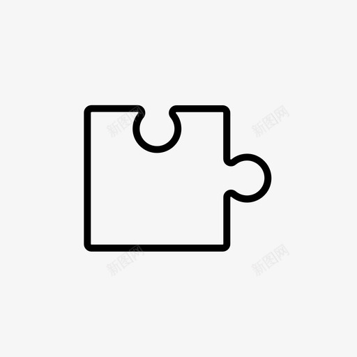 拼图块空白轮廓图标svg_新图网 https://ixintu.com 拼图块 空白 笔划 轮廓