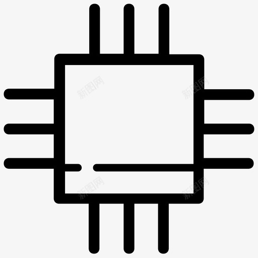 处理器芯片计算机芯片集成电路图标svg_新图网 https://ixintu.com 处理器芯片 存储芯片 微处理器 电子图标 计算机芯片 集成电路