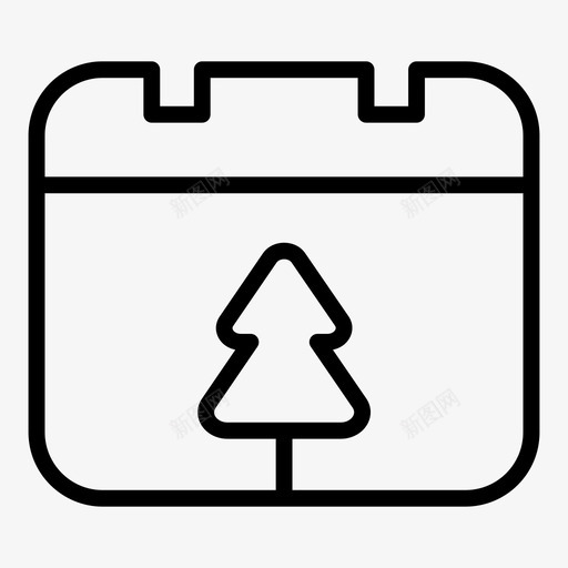 冬历圣诞节十二月图标svg_新图网 https://ixintu.com 冬历 十二月 圣诞大纲 圣诞节 树