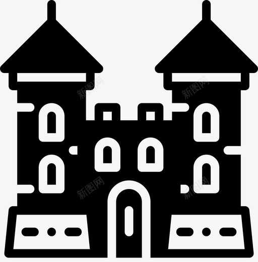 城堡门古董中世纪图标svg_新图网 https://ixintu.com 中世纪 古董 史密顿中世纪实心 城堡门 旧的