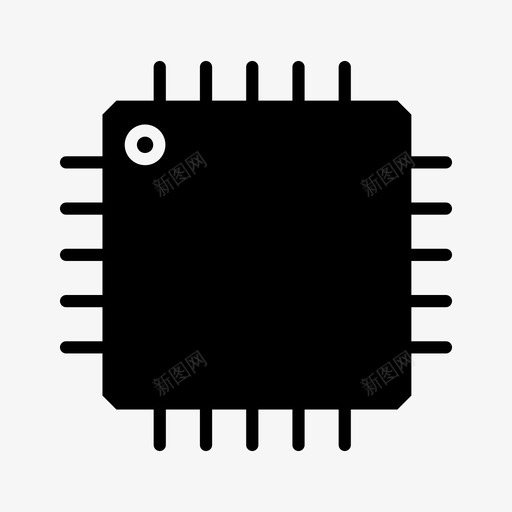 处理器芯片微型图标svg_新图网 https://ixintu.com seo字形 处理器 微型 微芯片 硅 芯片