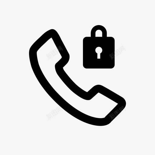 安全呼叫锁定电话图标svg_新图网 https://ixintu.com 安全呼叫 电话 电话呼叫图标 锁定
