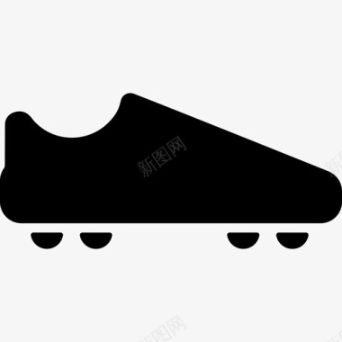 美式足球黑鞋运动美式足球图标图标