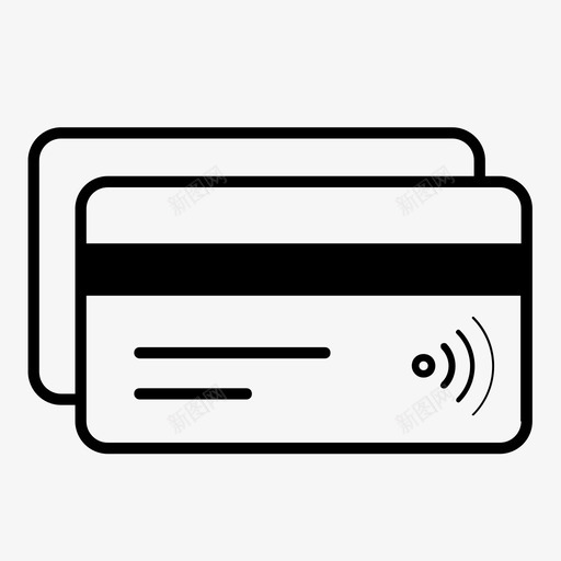 卡rfid货币nfc图标svg_新图网 https://ixintu.com nfc paypass 卡rfid 卡支付 货币