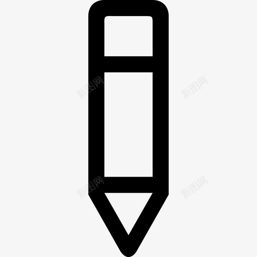 铅笔大轮廓垂直工具符号大马克杯线直线图标svg_新图网 https://ixintu.com 大马克杯线 直线 铅笔大轮廓垂直工具符号