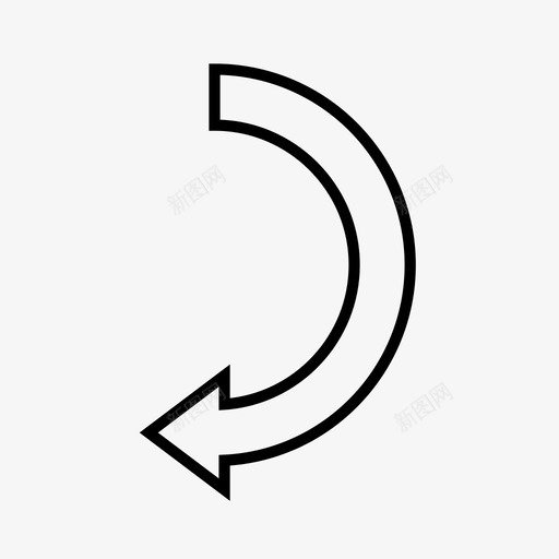 弯曲的箭头箭头方向图标svg_新图网 https://ixintu.com 弯曲的箭头 方向 移动 箭头