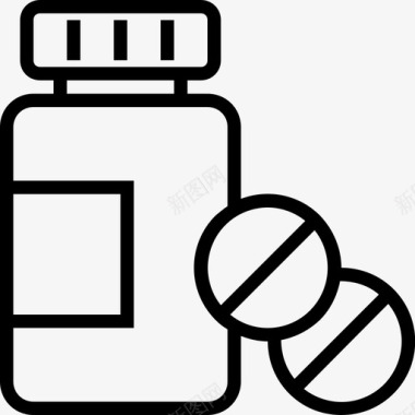 药瓶药品食品补充剂图标图标