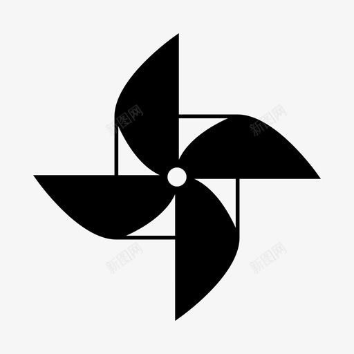 风车玩具风图标svg_新图网 https://ixintu.com 玩具 风 风车