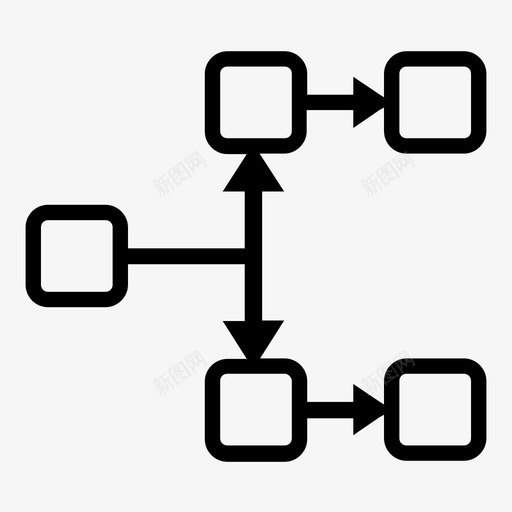 分支决策执行图标svg_新图网 https://ixintu.com 决策 分支 执行 指令 流程 程序 编程