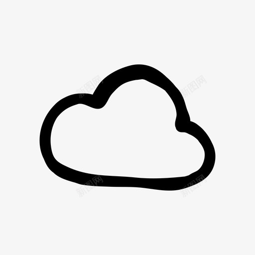 云轮廓手绘手绘材质标图标svg_新图网 https://ixintu.com 云轮廓 手绘 手绘材质设计图标