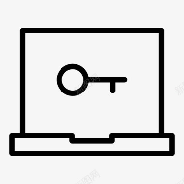 电脑安全钥匙笔记本电脑图标图标