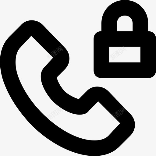 电话锁通讯接收器图标svg_新图网 https://ixintu.com 接收器 电话锁 私人电话 线路基本图标集 通讯