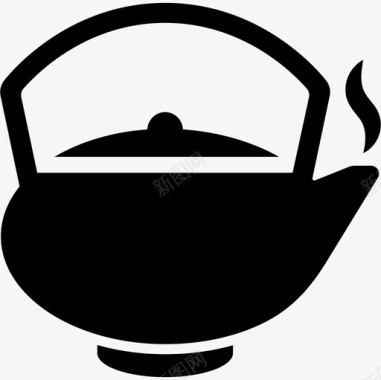 茶壶食物水疗图标图标
