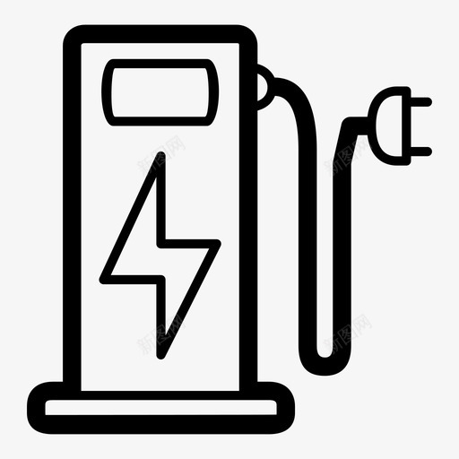 充电站生态能源图标svg_新图网 https://ixintu.com 充电站 特斯拉 生态 能源 运输