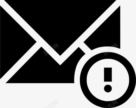 电子邮件错误电子邮件消息电子邮件警告图标图标