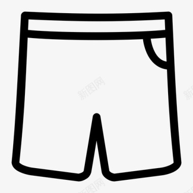 短裤拳击手服装图标图标