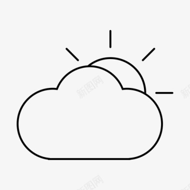 部分多云大气气候天图标图标