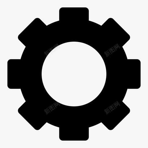 齿轮机械零件图标svg_新图网 https://ixintu.com 机械 设置 零件 齿轮