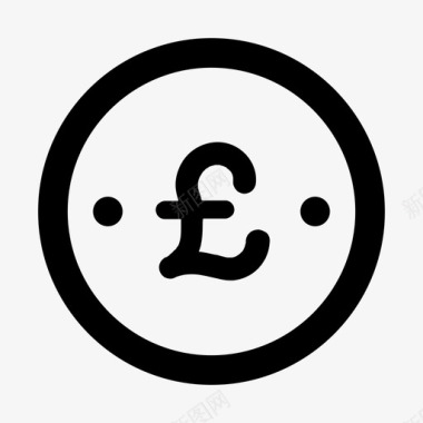 英镑货币电子商务图标图标