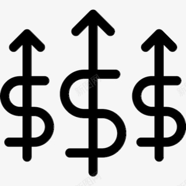美元符号增加货币图标图标