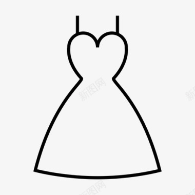 礼服新娘婚礼图标图标