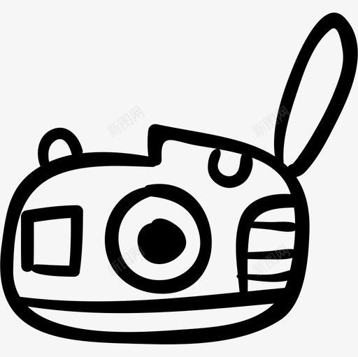 照相机概述手工符号工具和器具图标svg_新图网 https://ixintu.com 工具和器具 照相机概述手工符号