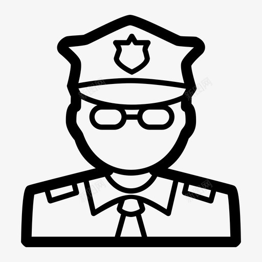 警察法律和秩序警官图标svg_新图网 https://ixintu.com 交警 信号 法律和秩序 警官 警察 运输