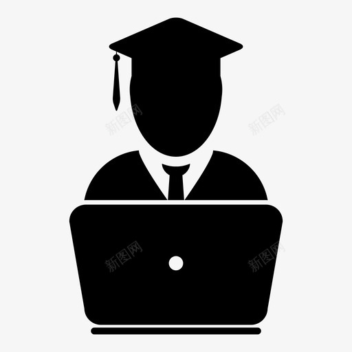 学生cap计算机图标svg_新图网 https://ixintu.com cap 在线 学位 学术字形图标 学生 教育 毕业 研究生 计算机