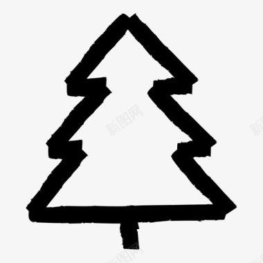松树圣诞节冷杉图标图标