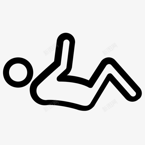 仰卧起坐腹肌锻炼训练图标svg_新图网 https://ixintu.com 仰卧起坐 热身 腹肌锻炼 训练 象形图标