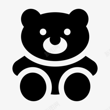 泰迪熊拥抱玩具图标图标