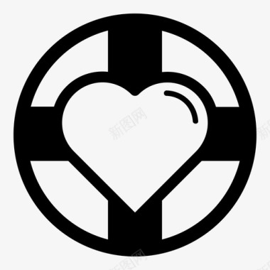 救生员的心爱保护图标图标