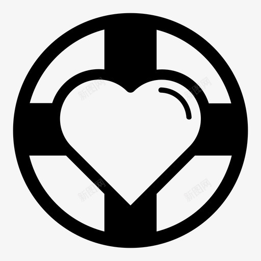 救生员的心爱保护图标svg_新图网 https://ixintu.com 保护 情人节 拯救 救生员的心 爱