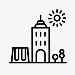 住宅公园城镇城市景观住宅图标高清图片