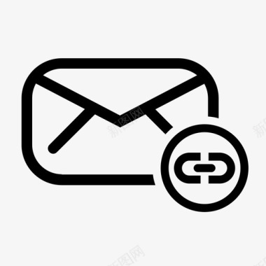 电子邮件链接连接信封图标图标