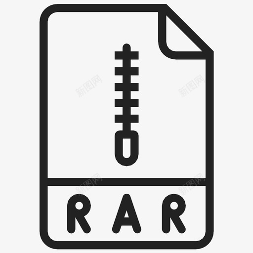 rar文件压缩类型图标svg_新图网 https://ixintu.com rar文件 压缩 类型