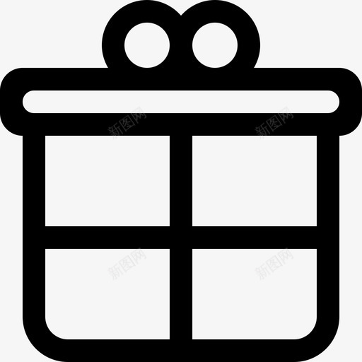 礼品盒轮廓大马克杯线条直线图标svg_新图网 https://ixintu.com 大马克杯线条 直线 礼品盒轮廓