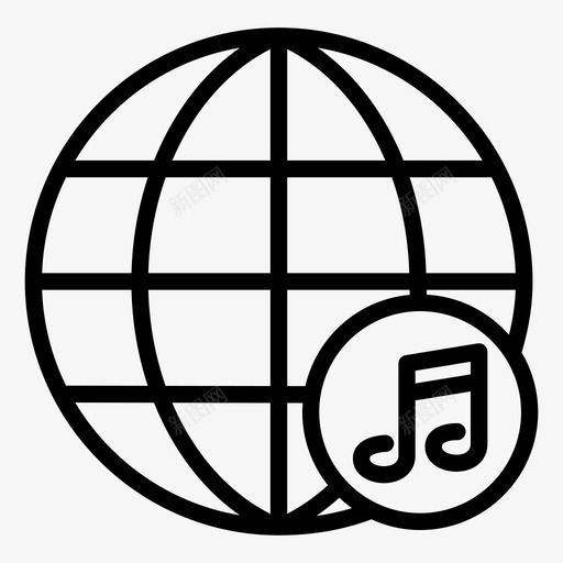 全球音乐全球世界全球图标svg_新图网 https://ixintu.com 互联网音乐 全球 全球世界 全球音乐